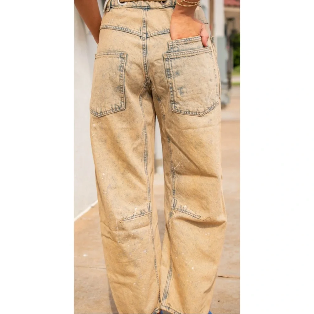 We The Free Moxie Low Slung Pull On Barrel Jeans (NWT) - Picture 4 of 8